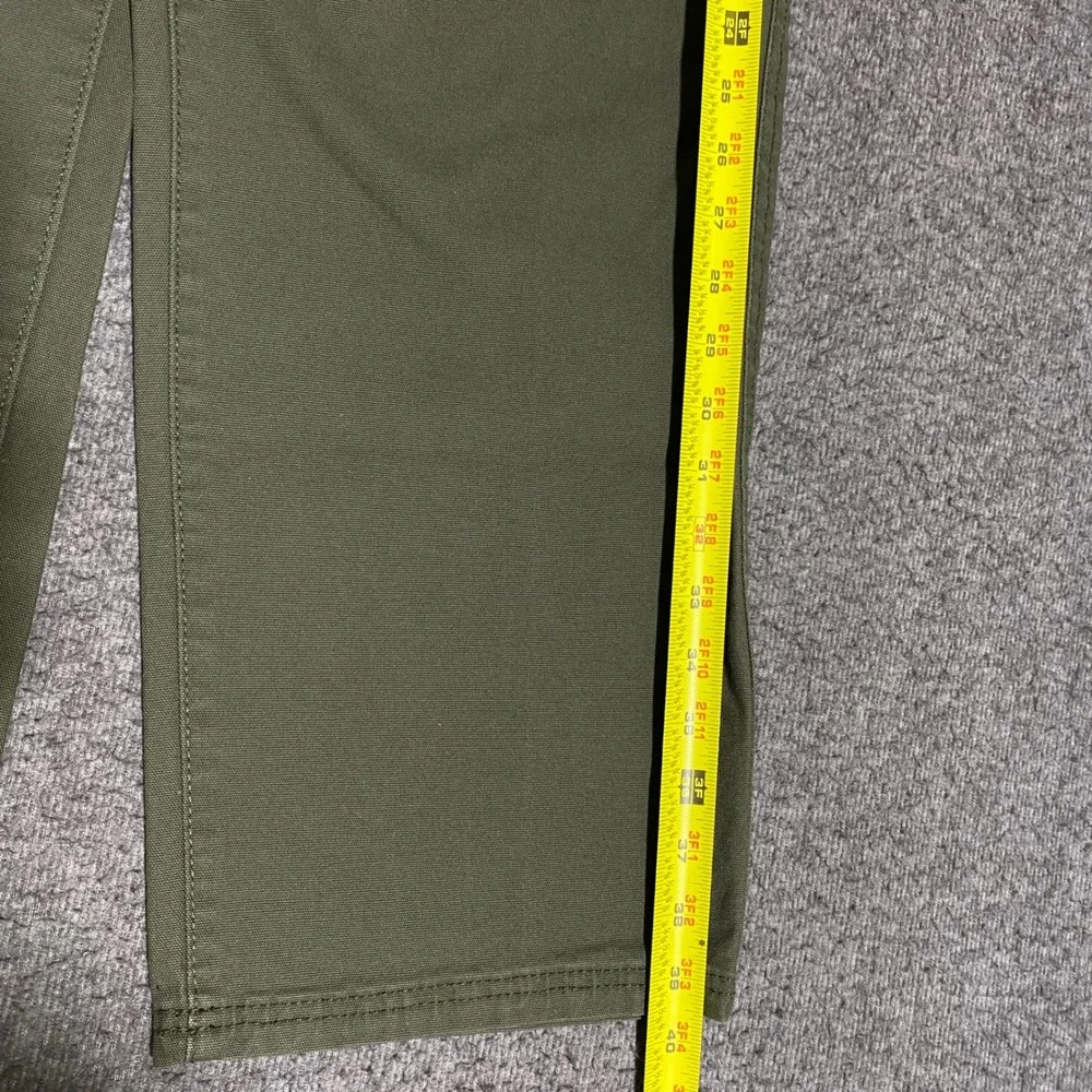 GH Bass & Co Mens Canvas Work Pants Olive Green 40x29 Straight Leg Utility